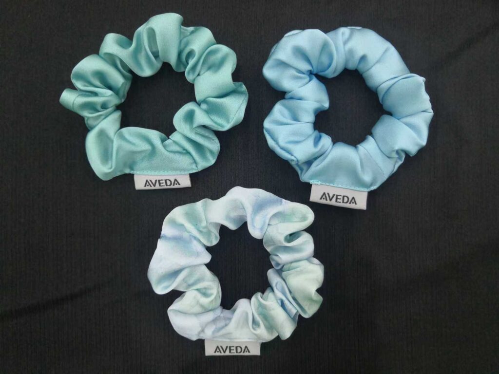 Set of 3 Scrunchies with Logo woven label