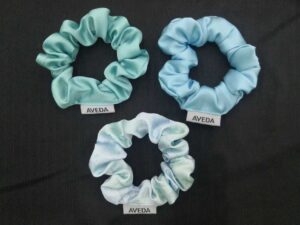 Set of 3 Scrunchies with Logo woven label