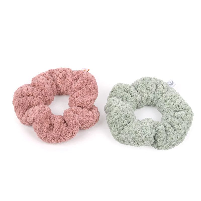 Waffle fleece scrunchies